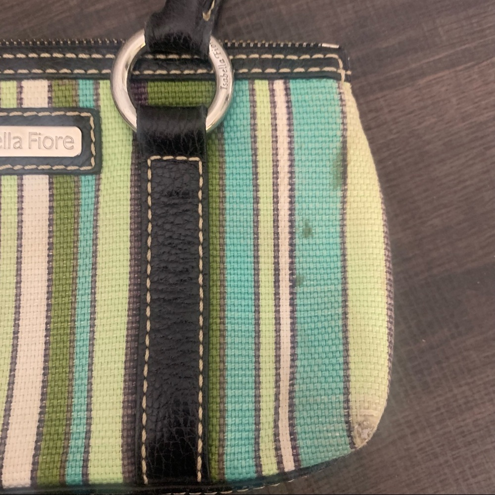 Isabelle Fiore Small Canvas Floral Striped Bag - image 7